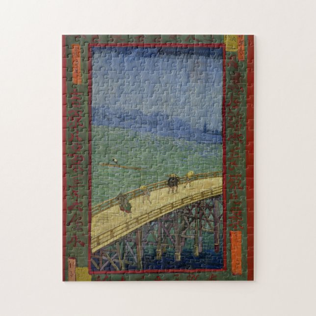 Puzzle Pont sous la pluie après Hiroshige par Vincent van (Vertical)