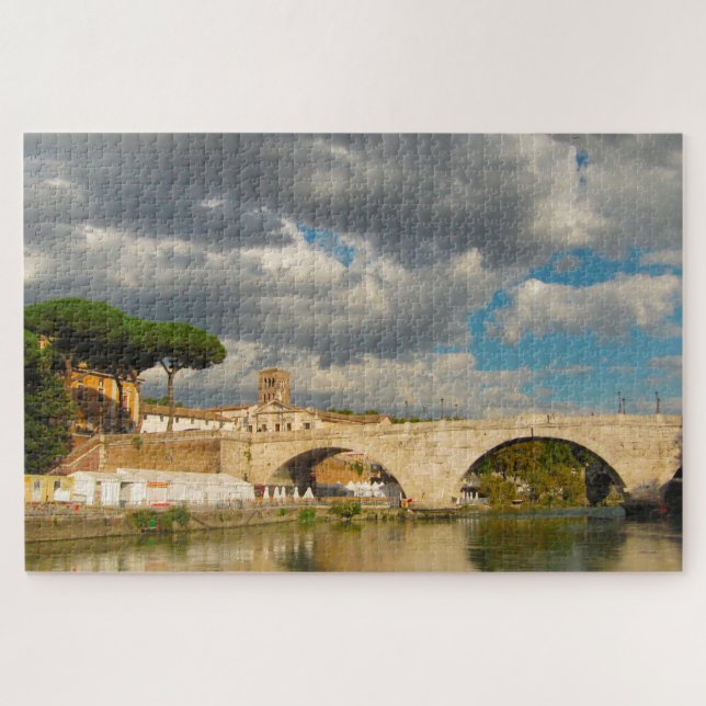 Puzzle Ponts célèbres sur le Tibre Rome. (Horizontal)