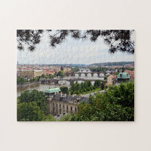 Puzzle Ponts Prague et Rivière Vltava /Czechia (Horizontal)
