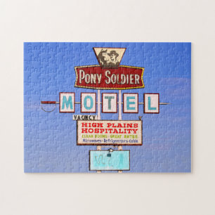 Puzzle Pony Soldier Motel Sign, Route 66, Tucumcari, N.M.