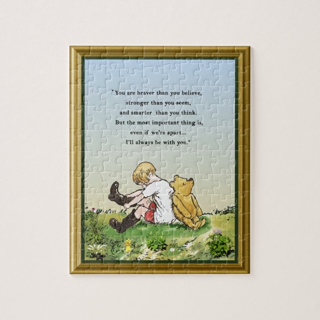 Puzzle Pooh Ours Paroles d'encouragement (Vertical)