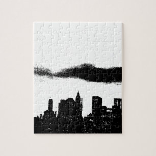 Puzzle Pop Art Black White New York City