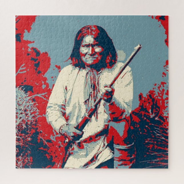 Puzzle Pop Art Geronimo Chef légendaire indien (Vertical)