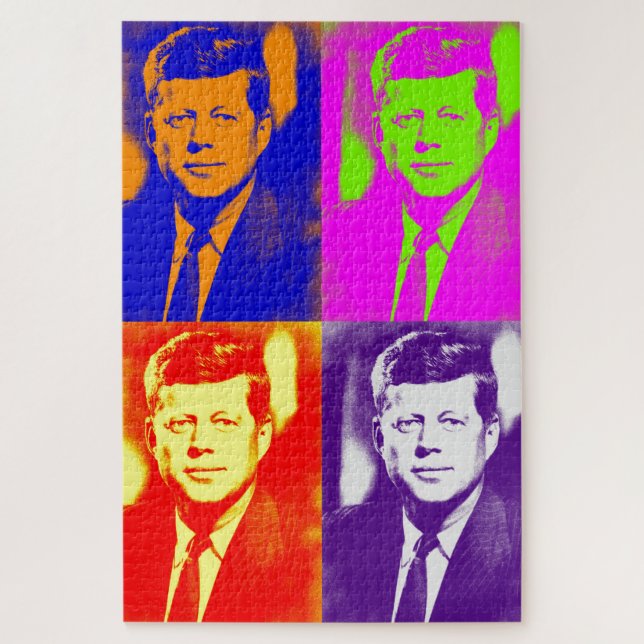 Puzzle Pop Art JFK John F. Kennedy (Vertical)