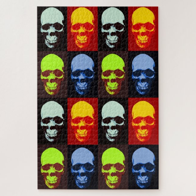 Puzzle Pop Art Skull (Vertical)