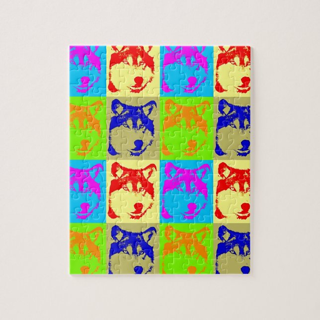 Puzzle Pop Art Wolf Eyes (Vertical)