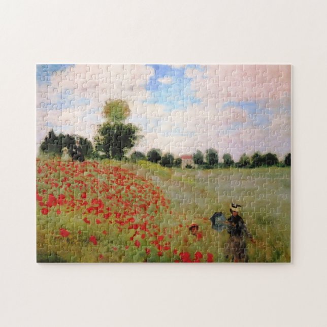 Puzzle Poppies rouges par Monet - Poppy Field Parasol Fem (Horizontal)