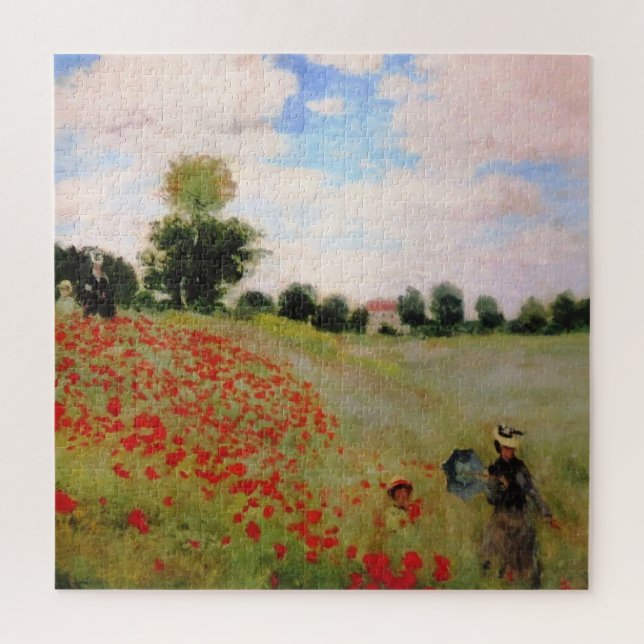 Puzzle Poppies rouges par Monet - Poppy Field Parasol Fem (Vertical)