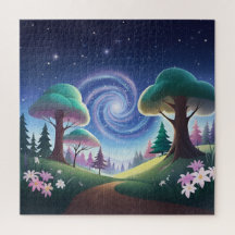 Portail Forêt Magique : Galaxie tourbillonnante