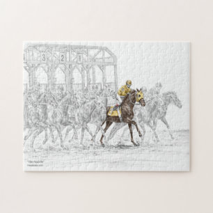 Puzzle Porte de départ de la course de cheval