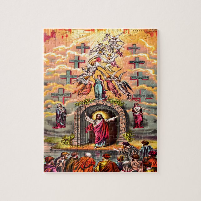 Puzzle Porte du Ciel Jésus embrassé par les anges (Vertical)