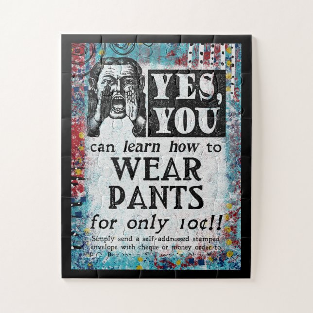 Puzzle Porter des pantalons - Drôle Vintage Ad (Vertical)