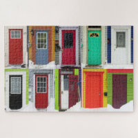 Portes d'hiver colorées Bâtiment moderne Collage