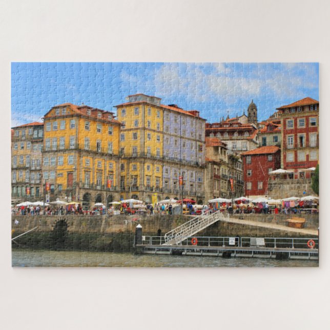 Puzzle Porto, Portugal, quais et bâtiments (Horizontal)