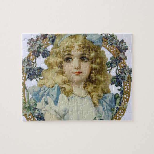Puzzle Portrait Antique de Petite Fille Enfant Belle (Horizontal)