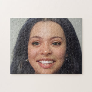 Puzzle Portrait Brunette Cheveux Smile Jeune femme