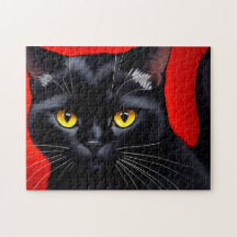 Portrait captivant de chat - Chat noir en 252 pièc