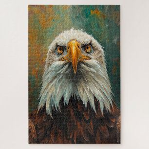 Puzzle Portrait d'aigle artistique - Peinture à l'huile d