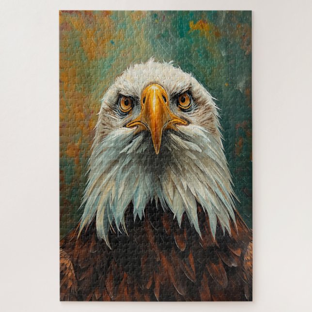 Puzzle Portrait d'aigle artistique - Peinture à l'huile d (Vertical)