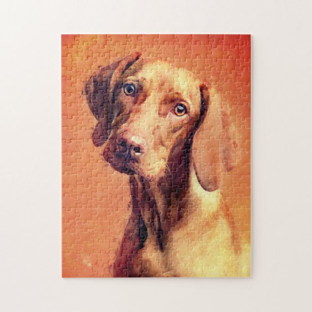Puzzle Portrait d'art hongrois Vizsla Chien (Vertical)