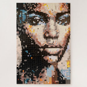 Puzzle Portrait d'art Pixel Vibrant de Ferocity