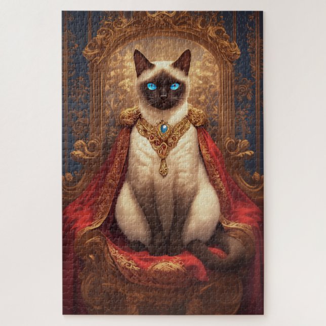 Puzzle Portrait de chat majestueux Royal Siamese (Vertical)
