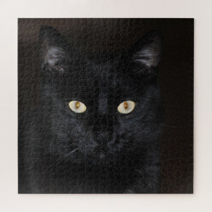 Puzzle Portrait de chat noir