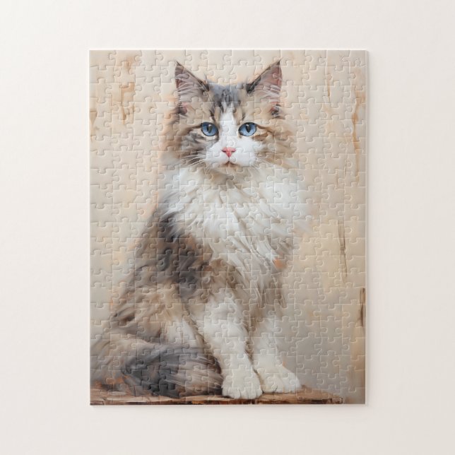 Puzzle Portrait de chat Ragdoll (Vertical)