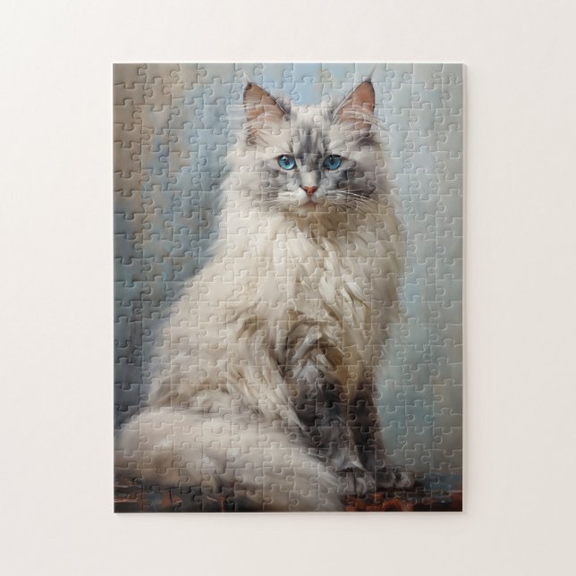 Puzzle Portrait de chat Ragdoll 1 (Vertical)