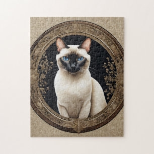 Puzzle Portrait de chat siamois élégant