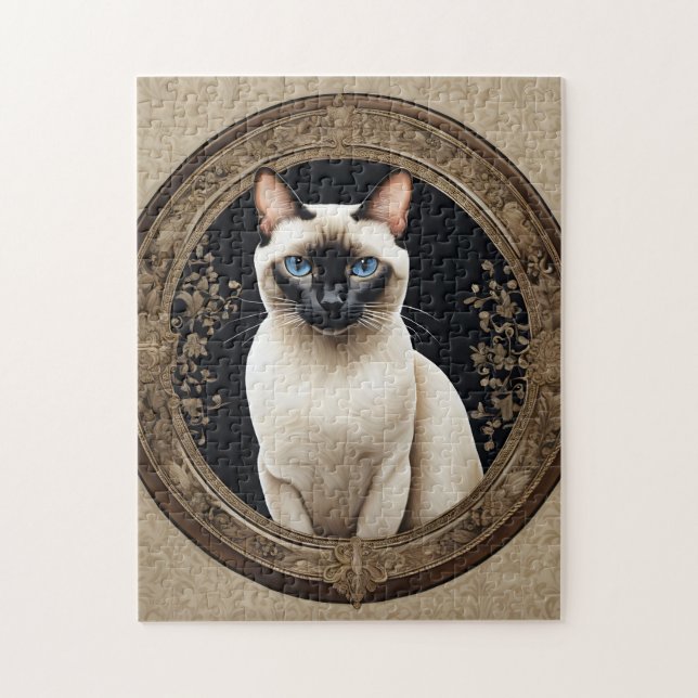 Puzzle Portrait de chat siamois élégant (Vertical)