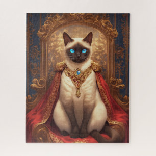 Puzzle Portrait de chat siamois royal majestueux