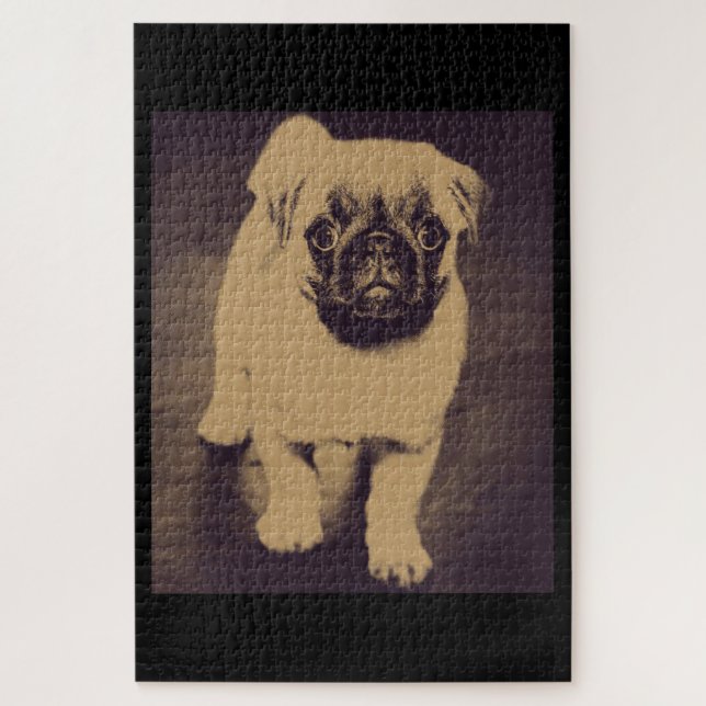 Puzzle Portrait de chien Carlin mignon (Vertical)