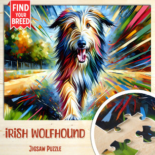 Puzzle Portrait de chien Irish Wolfhound Impression d'art