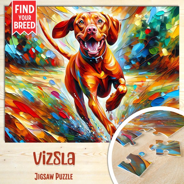 Puzzle Portrait de chien Vizsla Acrylique Art Imprimer Am (Créateur téléchargé)