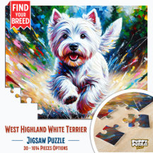 Portrait de Chien West Highland White Terrier "Wes
