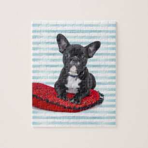 Puzzle Portrait de chiot de bouledogue français
