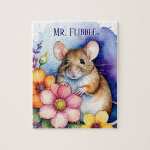 Puzzle Portrait de famille de souris rat brun