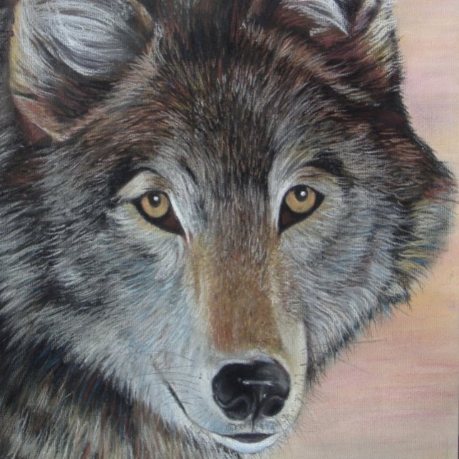 Puzzle portrait de la faune peinture de loup gris (Créateur téléchargé)
