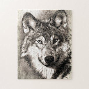 Puzzle Portrait de loup