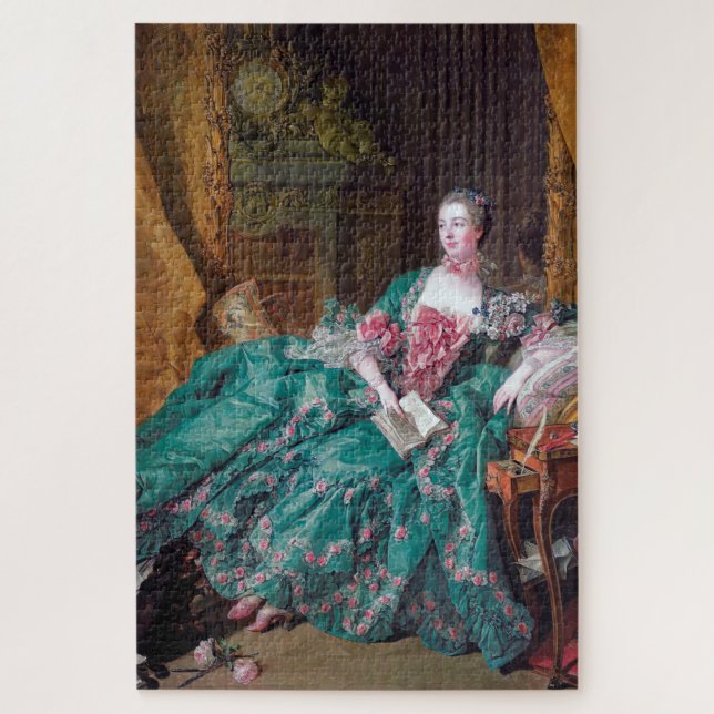 Puzzle Portrait de Madame Pompadour, Boucher (Vertical)