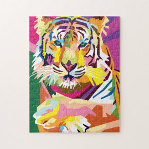 Puzzle Portrait de Pop Art Tiger