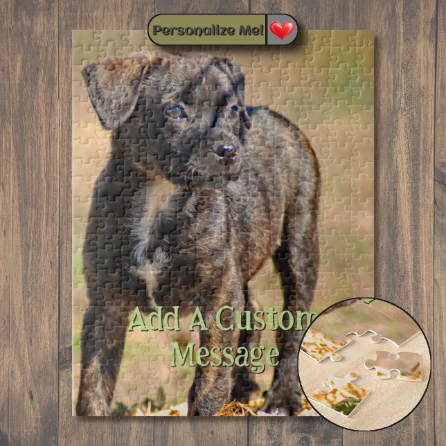Puzzle Portrait de profil de chiot bringé (Brindle Puppy Profile Portrait Jigsaw Puzzle)