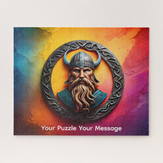 Puzzle Portrait de symbole de rune viking norvégien frapp