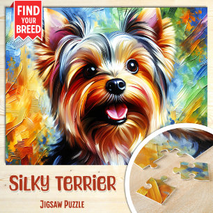 Puzzle Portrait de Terrier Silky - Impression d'art en ac