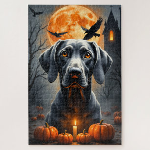 Puzzle Portrait de Weimaraner gothique de manoir pour Hal