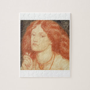 Puzzle Portrait d'Elizabeth Siddal (1834-62), 1860 (rouge