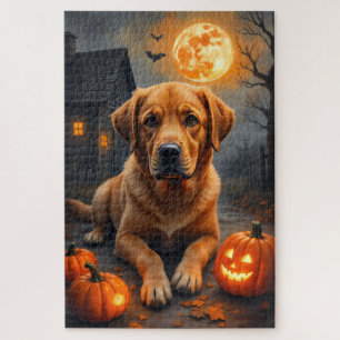 Puzzle Portrait d'Halloween confortable de Labrador Retri