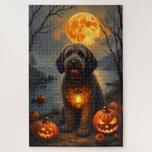 Puzzle Portrait d'Halloween de l'Otterhound au bord de la