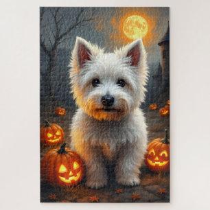 Puzzle Portrait d'Halloween de West Highland White Terrie